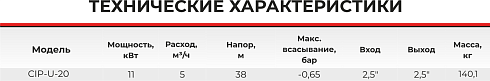 Самовсасывающий насос CIP-U-20-6