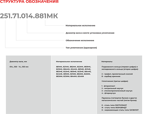 Торцевое уплотнение 251.71.100.884МК в Нижнем Новгороде фото