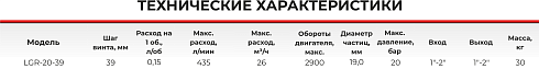 Шнековый насос с двумя винтами LGR 20-39